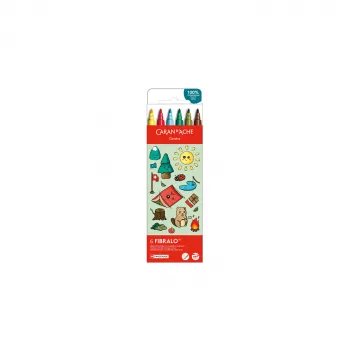 Caran d'Ache Fibralo Kawaii Swiss Fibre-Tip Pens, Set of 6, Water-Based Ink 185.804