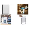 EUROPEL Table Display Stand DIN A5 Metal Black with Clear Acrylic Panel 351026