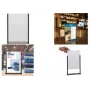 EUROPEL Table Display Stand DIN A5 Metal Black with Clear Acrylic Panel 351026