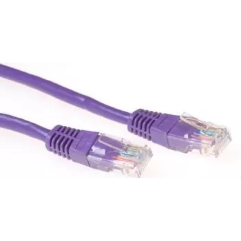 ACT IB4715 Cat5e U/UTP Network Patch Cable, RJ45, Violet, 15 m