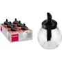Metaltex Sweet Sugar Dispenser Set, Round, Black Lid, Glass & ABS, 6 Pieces 252918080