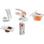 Metaltex Mandolino Universal Grater with 4 Stainless Steel Inserts, Silver/White 194575080