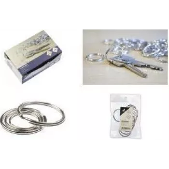 Kangaro Metal Key Ring, 25 mm Diameter, Silver, 1 Piece K-28125