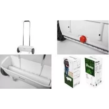 Bradas Garden Seeder, 12 Litre, White/Anthracite Plastic, Ergonomic Handle, with Dosage Control (WL-SE201)