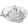 Metaltex 242080000 Glass Citrus Juicer, Transparent, 130 mm Diameter, Manual, with Side Handle and Pouring Spout