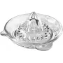 Metaltex 242080000 Glass Citrus Juicer, Transparent, 130 mm Diameter, Manual, with Side Handle and Pouring Spout