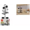 Metaltex Spice Line Salt & Pepper Shaker Set, 3-Piece, Glass with Black Plastic Lids, Transparent 252871000