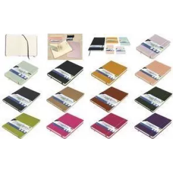 KANGARO Sketchbook, PU Hardcover, DIN A4, Ochre Yellow, 80 Sheets, 140 gsm, Cream, Acid-Free, 1 Piece (K-861241)