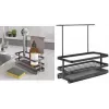 Metaltex Tokyo LAVA Sink Organizer, Matte Black, Metal, Rust-Resistant, Impact-Resistant, 1 Piece 352902000