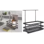 Metaltex Tokyo LAVA Sink Organizer, Matte Black, Metal, Rust-Resistant, Impact-Resistant, 1 Piece 352902000