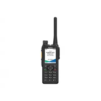 Hytera HP785G BT V1 VHF Digital/Analog Two-Way Radio with GPS, Bluetooth, 2400mAh Battery, Desktop Charger, Antenna, and Belt Clip