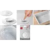 Metaltex Universal Silicone Drain Cover 2-in-1 with Strainer and Stopper, White 297558000
