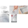 Metaltex Universal Silicone Drain Cover 2-in-1 with Strainer and Stopper, White 297558000