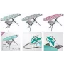 METALTEX Antares Ironing Board, Anthracite, Steam-Permeable Padded Expanded Metal Surface, Foldable with Iron Rest 418041080