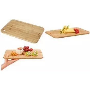 Metaltex Bamboo Cutting Board 350 x 250 mm, Natural with Handle Hole, Oiled Surface 569069010