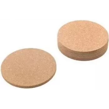Metaltex Cork Glass Coasters, Brown, Set of 6, Non-Slip, Natural Cork 569831000