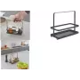 Metaltex Tokyo LAVA Condiment Caddy with Carrying Handle, Matte Black Coated Metal 352912000