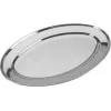 Metaltex Oval Serving Platter, Stainless Steel, High-Gloss Polished, 300 mm Width, Silver, Dishwasher Safe, 1 Piece 690715010