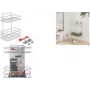 Metaltex Reflex LUXY Double Towel Holder with Shelf, VacuumFix Suction Mount, Silver 403342000