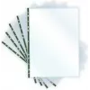 PAVO 8020614 A4 Crystal Clear Document Sleeve with Green Reinforced Edge, Top Open, Universal Punching, 0.06 mm PP, 1 Piece
