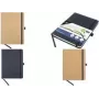 KANGARO A5 Squared Notebook, 96 Sheets, Black PU Hardcover, 80 gsm Chamois Paper K-552641