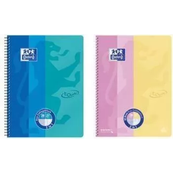 Oxford Collegeblock DUO Touch A4+ Pink/Yellow - 80 Sheets Lined with Soft-Touch Cover 400207175