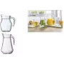 Esmeyer Arcoroc ARC Glass Pitcher, 1.0 L, Tempered Glass, Without Lid, 6-Pack (410-018)