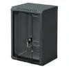 Triton 10 inch Wall-Mount Cabinet 6U 300mm Deep, Glass Door, Black RAL 9005 RBA-06-AS3-BAX-C1