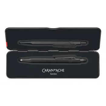 CARAN D'ACHE Fixpencil BLACK CODE Lead Holder, 2 mm, Matte Black Hexagonal Aluminum Barrel 22.496