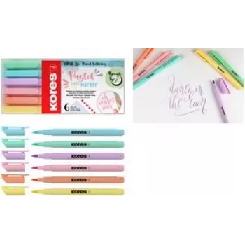 Kores Fasermaler Brush Tip Marker Pastel Style, 1 pc M21462