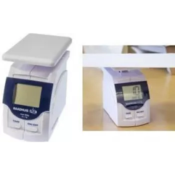 RAADHUIS RD-351143 Digital Postal Scale 500 g, 1 g Graduation, White/Blue Plastic, Tare, On/Off, Battery Powered