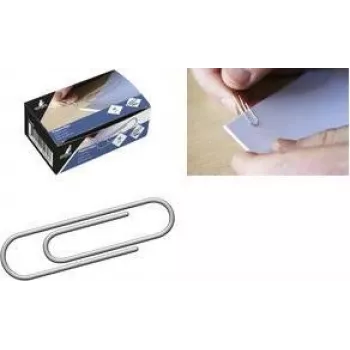 Kangaro Galvanized Round Paper Clips, 30 mm, Silver, 1000 per Box (K-10030-1000)