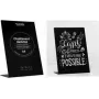 EUROPEL L-Standard Tabletop Display A6 Chalkboard Black 356287