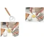 Metaltex Arizona Danish Dough Whisk with Beechwood Handle, Brown/Silver 238412000