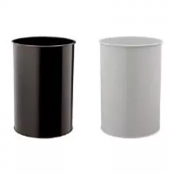 DURABLE Metal Waste Bin 30L Round Black 330301