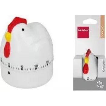 Metaltex Coccodè Mechanical Kitchen Timer, Rooster Design, Red, 60 Minutes 259228014