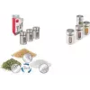 Metaltex Shake Line Spice Shaker Set, 3 Pieces, Glass with Stainless Steel and Plastic Rotary Lids, 100 ml Each 259851000
