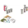 Metaltex Shake Line Spice Shaker Set, 3 Pieces, Glass with Stainless Steel and Plastic Rotary Lids, 100 ml Each 259851000