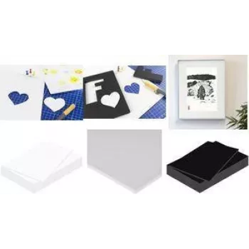 Kangaro Foam Board DIN A3 5 mm White Double-Sided Matte Paper Polystyrene Sheet K-0075-003