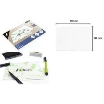 KANGARO K-122551 Blank Card, 250 g/m², 105 x 150 mm, White, Single Card