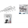 Metaltex My-Mug Under-Shelf Cup Holder, Silver Metallic, 6 Mugs, Rust-Resistant Coated Metal, No Drilling 364928039