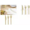 Kangaro Disposable Wooden Cutlery Set, 200 Pieces, Birch Wood, 160 mm, Biodegradable K-157510