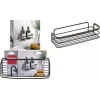 Metaltex Origin LAVA 1-Tier Wall Shelf, Touch-Therm Coated Metal, Black 401104000