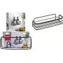 Metaltex Origin LAVA 1-Tier Wall Shelf, Touch-Therm Coated Metal, Black 401104000