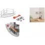 Metaltex Reflex LUXY & VacuumFix Corner Shelf, Silver, 1 Tier, Drill-Free Mounting 403330000