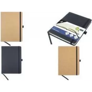 KANGARO K-552141 A5 Kraft Hardcover Notebook, Lined, 96 Sheets, Chamois Paper