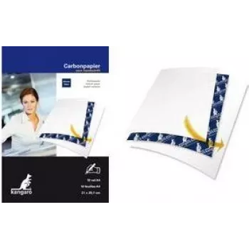 KANGARO K-7900086 Carbon Paper, DIN A4, 10 Sheets, Blue, 210 x 297 mm, for Handwriting
