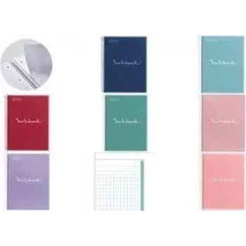 MIQUELRIUS Collegeblock Notebook EMOTIONS, DIN A4, red squared, 80 sheets, high-quality white paper, 90 g/m², 1 piece (MR46060)