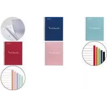 MIQUELRIUS Collegeblock Notebook EMOTIONS, DIN A5, Pink Squared, 120 Sheets, 90 gsm, Spiral Bound (MR46093)