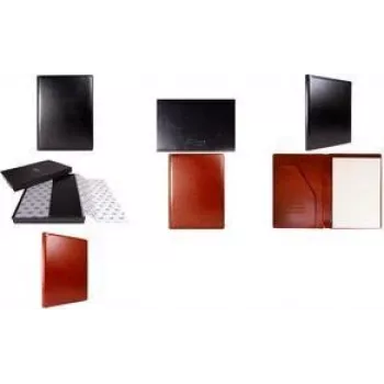Multo Hannibal A4 Writing Folder Faux Leather Cognac MU-201024